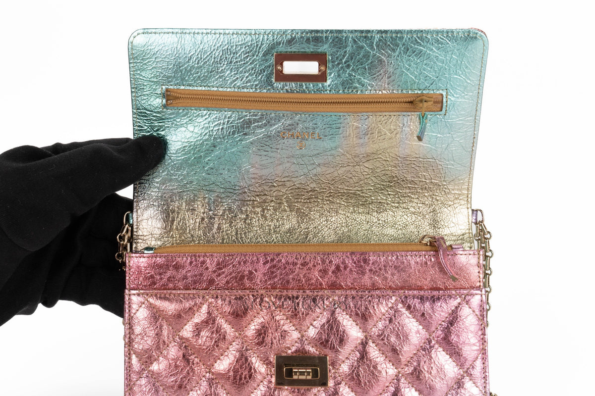 Chanel Reissue Wallet On Chain Rainbow Gold Hardware - view 9