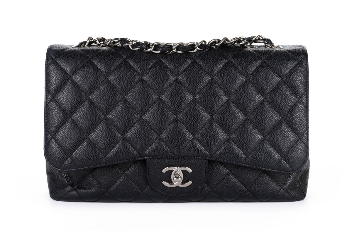 Chanel Single Flap Black Caviar Silver Hardware - view 1