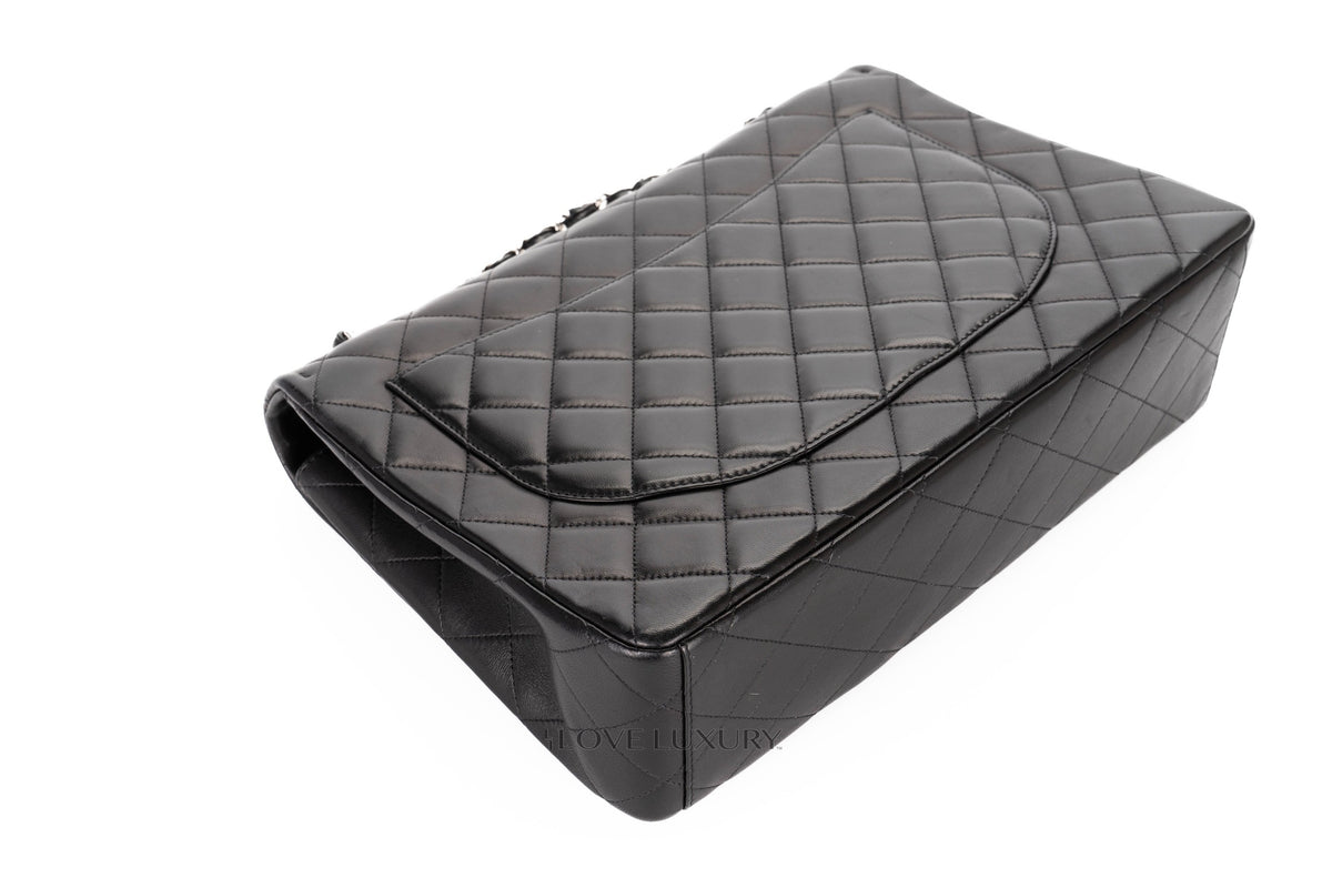 Chanel Jumbo Single Flap Lamabskin Lambskin Silver Hardware - view 13