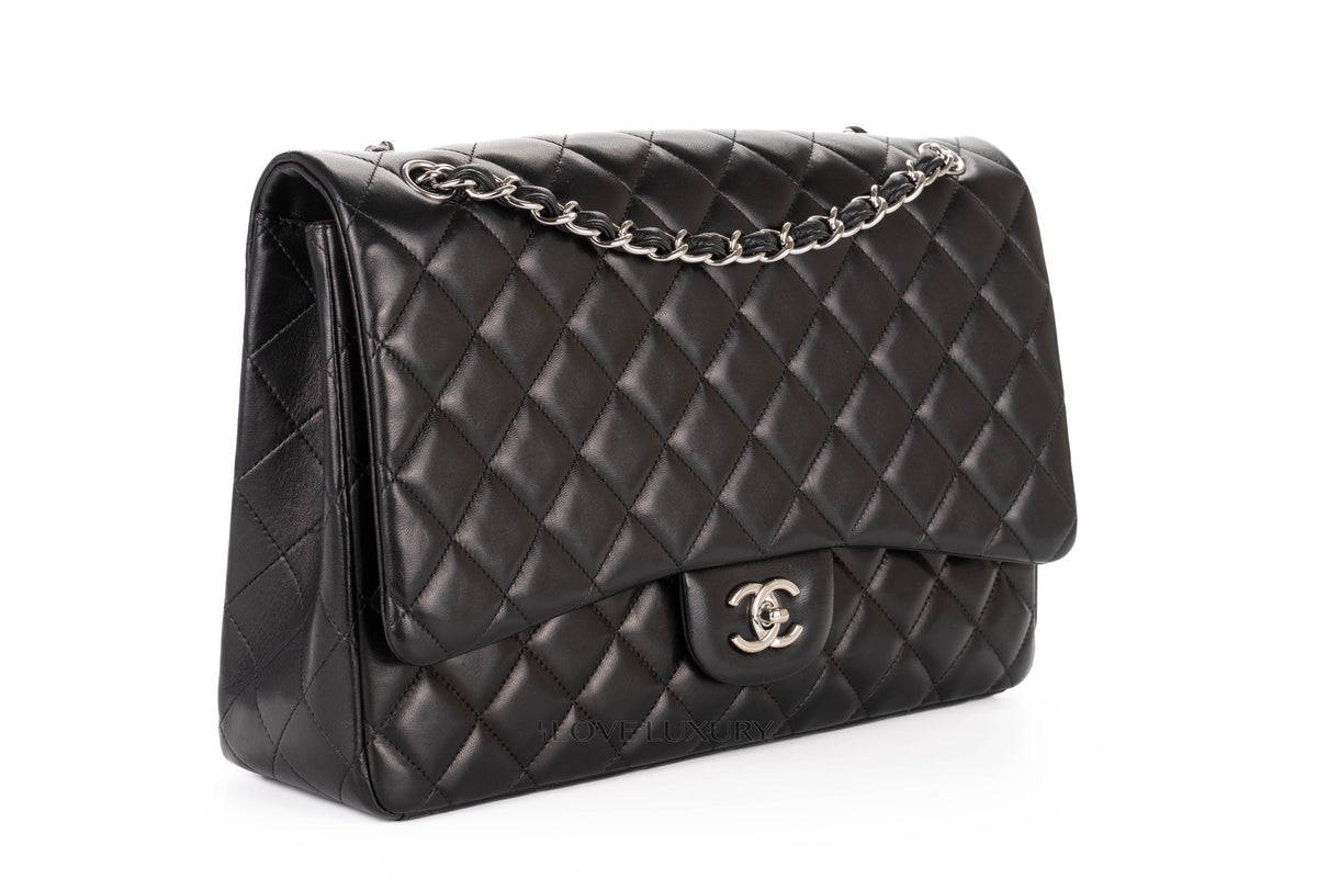 Chanel Jumbo Single Flap Lamabskin Lambskin Silver Hardware - view 2