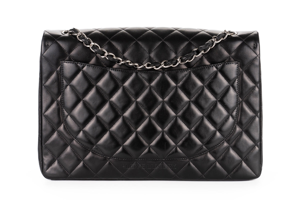 Chanel Jumbo Single Flap Lamabskin Lambskin Silver Hardware - view 3