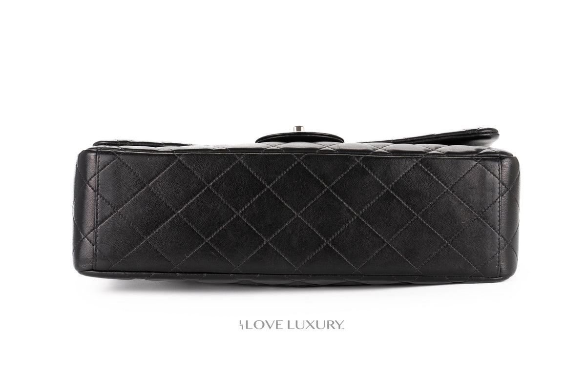Chanel Jumbo Single Flap Lamabskin Lambskin Silver Hardware - view 6