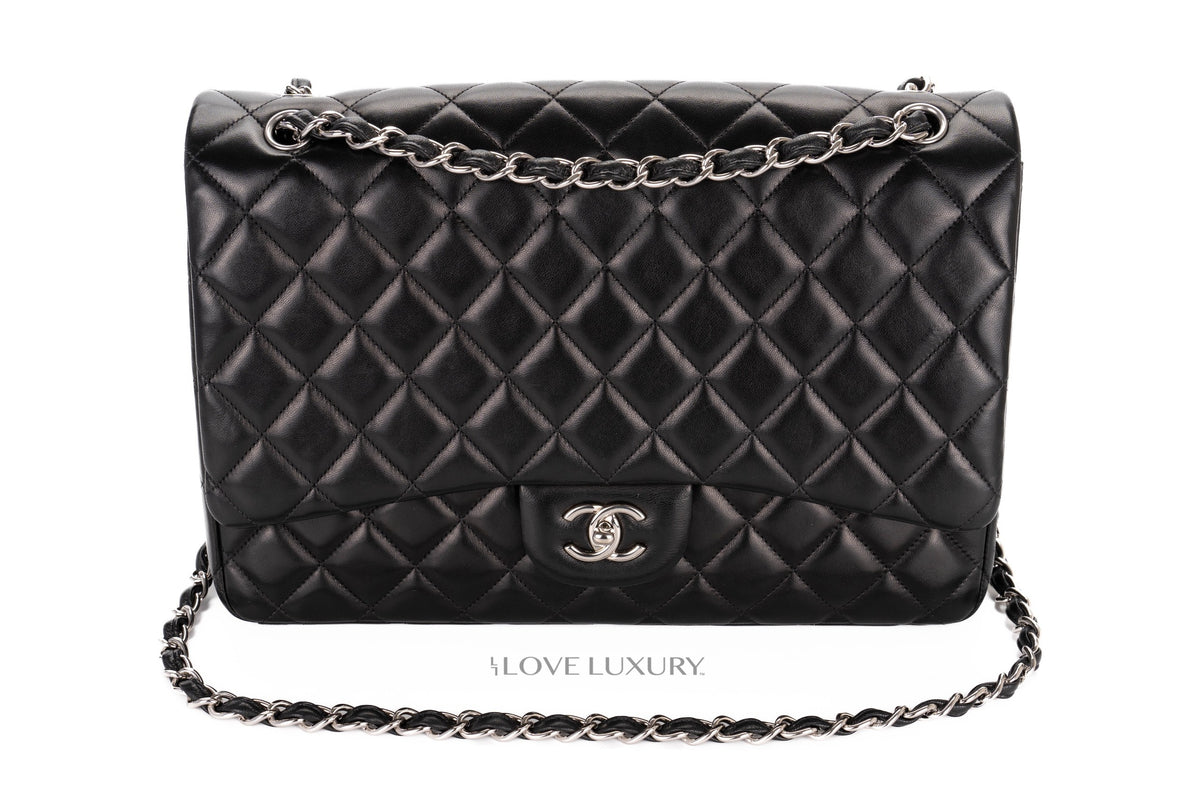 Chanel Jumbo Single Flap Lamabskin Lambskin Silver Hardware - view 8