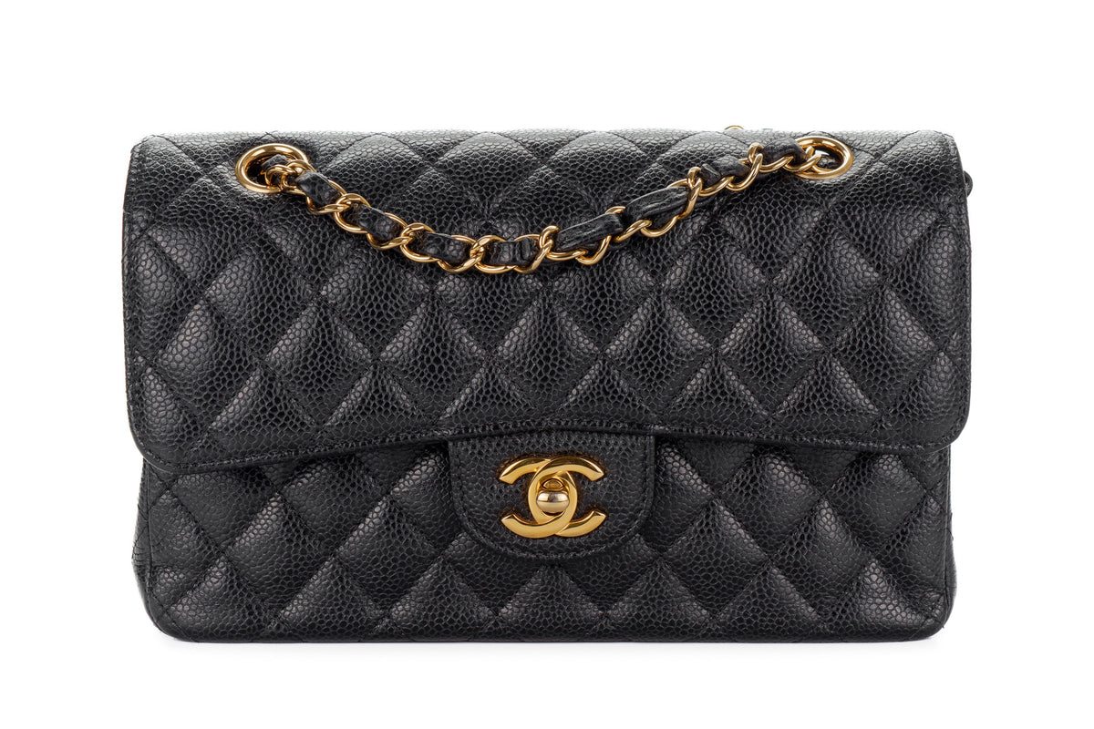 Chanel Small Classic Flap Black Caviar Gold Hardware - view 1