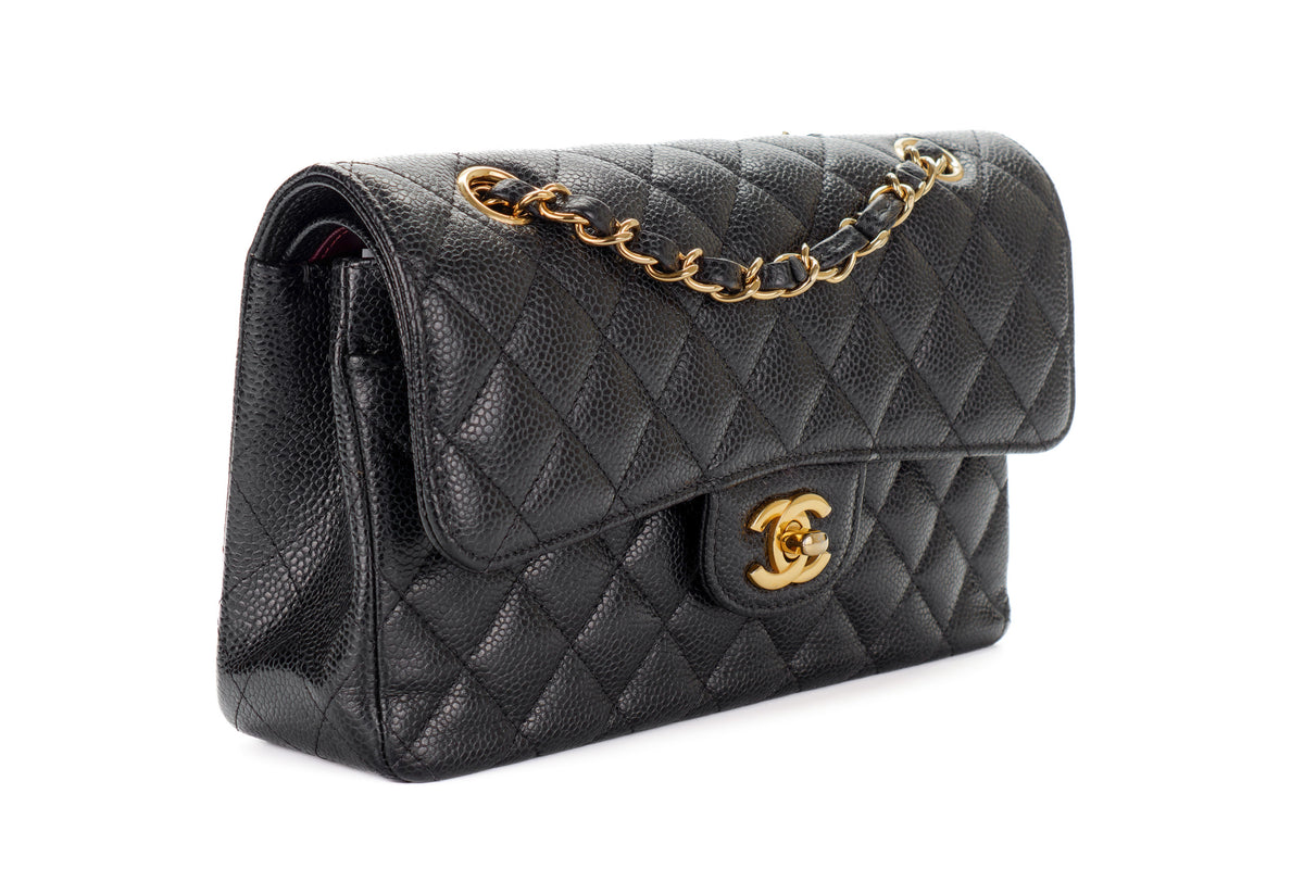 Chanel Small Classic Flap Black Caviar Gold Hardware - view 2