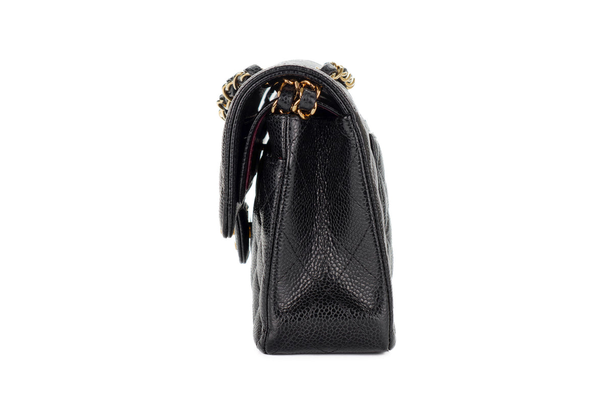 Chanel Small Classic Flap Black Caviar Gold Hardware - view 4