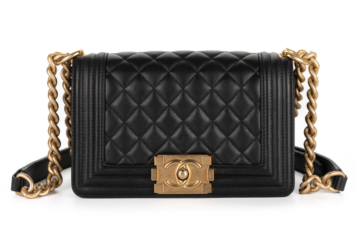 Chanel Small Boy Black Lambskin Gold Hardware - view 1