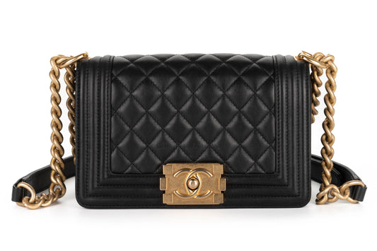 Chanel Small Boy Black Lambskin Gold Hardware - view 1