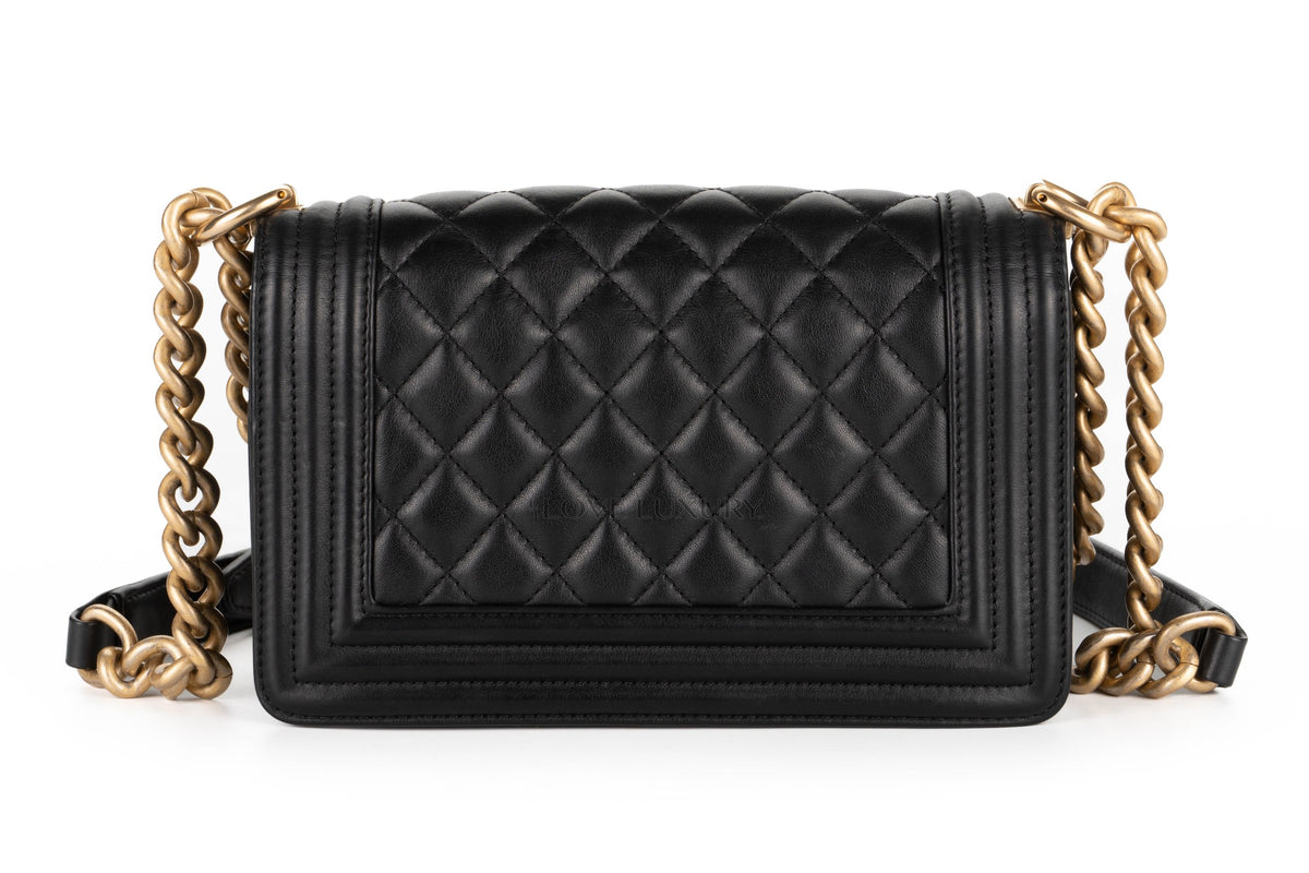 Chanel Small Boy Black Lambskin Gold Hardware - view 3