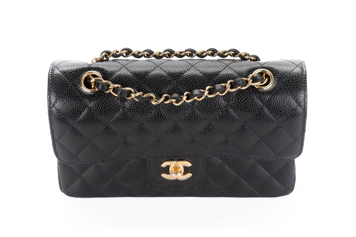 Chanel Small Classic Flap Black Caviar - view 7