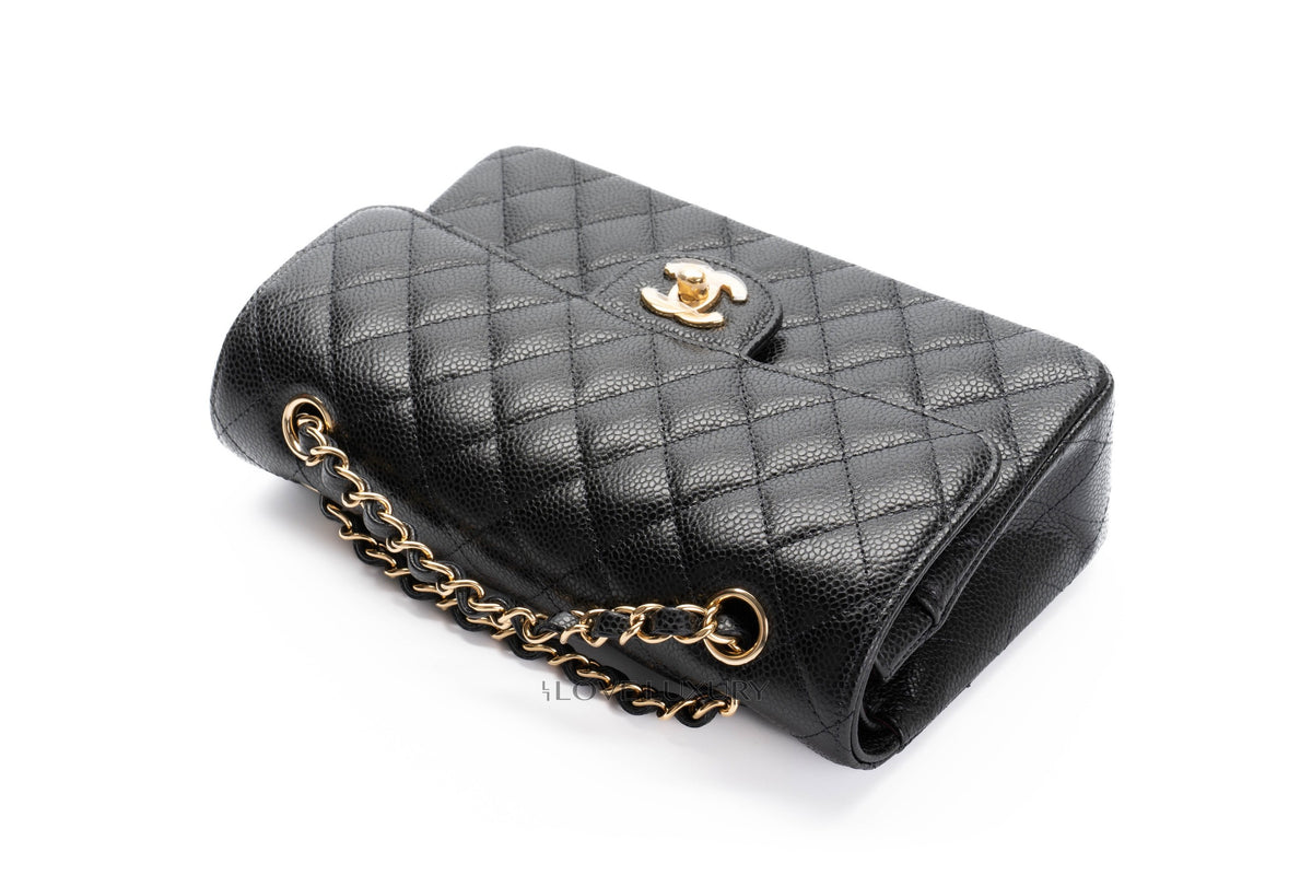 Chanel Small Classic Flap Black Caviar - view 8