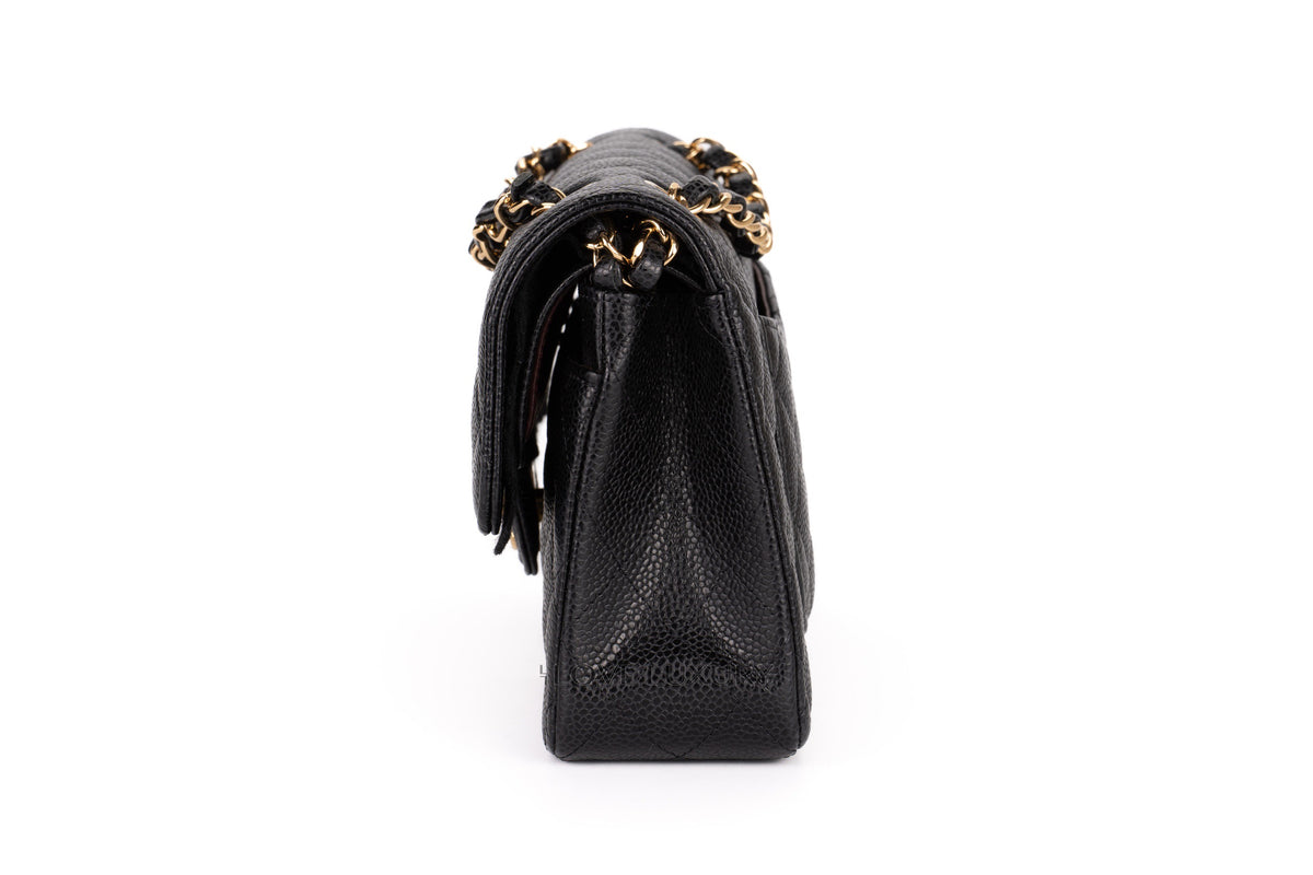 Chanel Small Classic Flap Black Caviar Gold Hardware - view 4