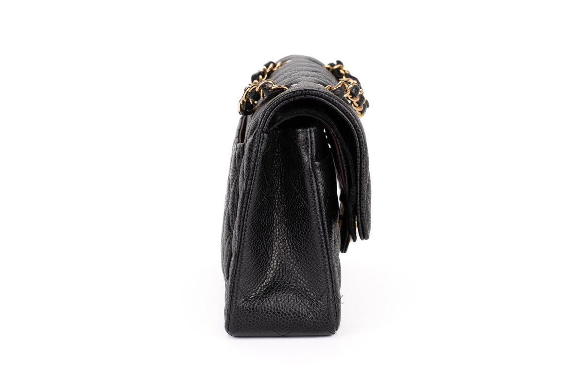 Chanel Small Classic Flap Black Caviar Gold Hardware - view 5