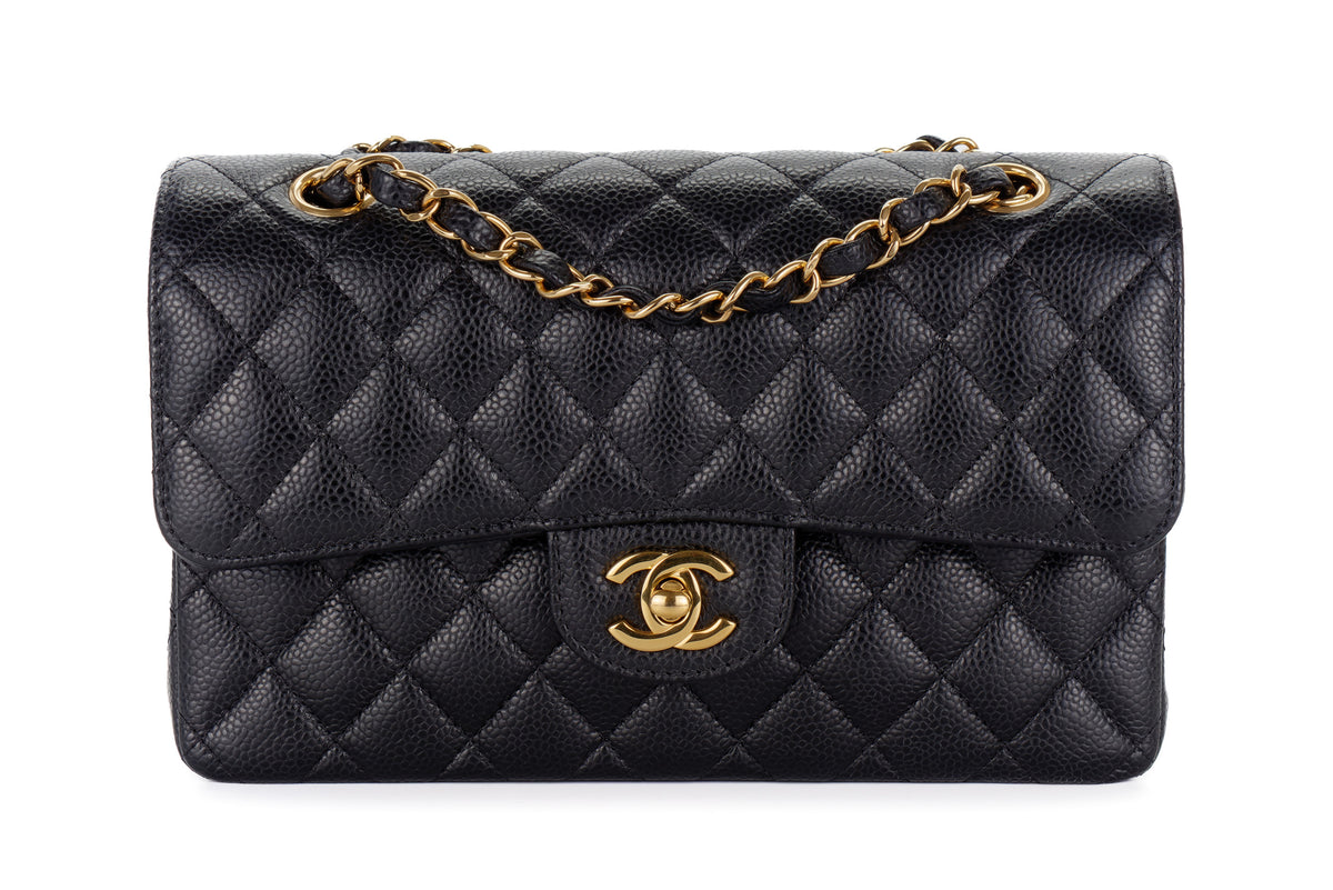 Chanel Small Classic Flap Black Caviar Gold Hardware - view 1