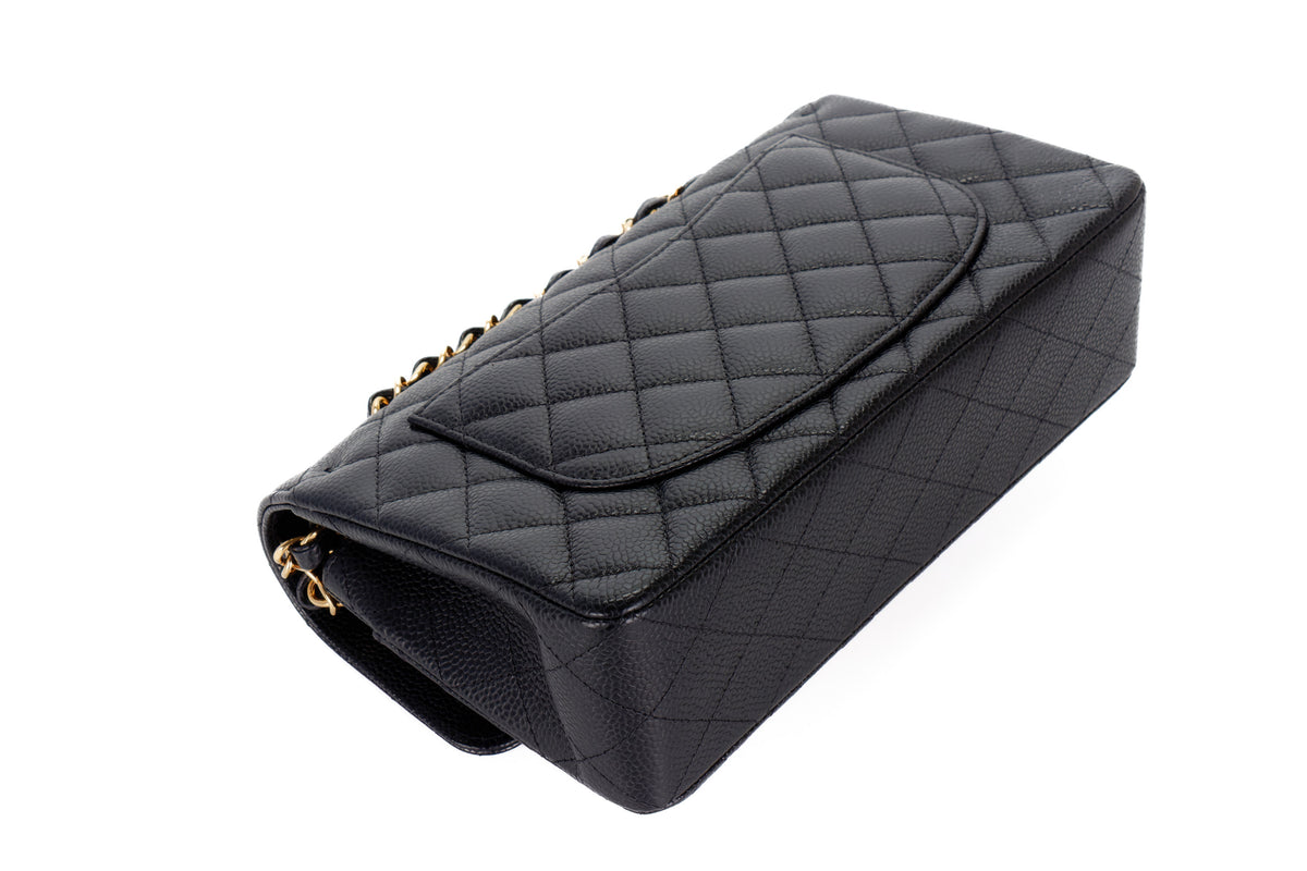 Chanel Small Classic Flap Black Caviar Gold Hardware - view 14