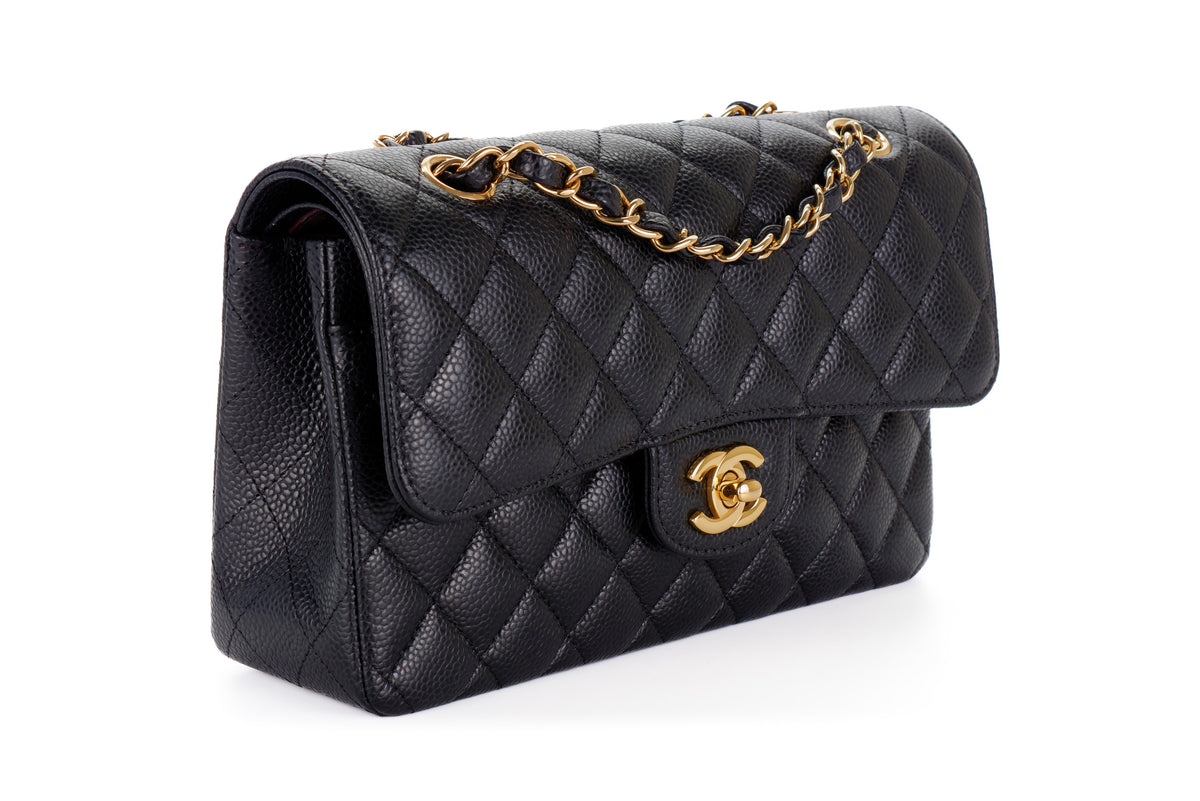 Chanel Small Classic Flap Black Caviar Gold Hardware - view 2
