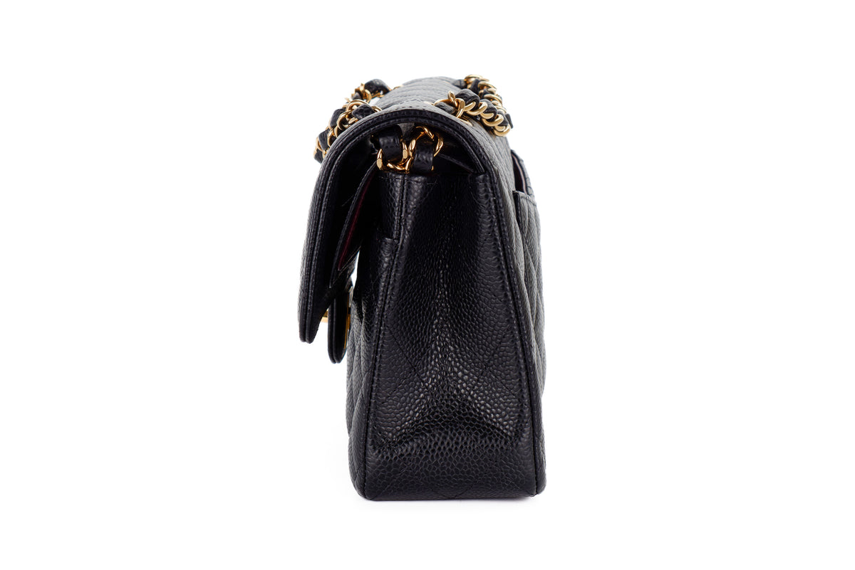 Chanel Small Classic Flap Black Caviar Gold Hardware - view 4