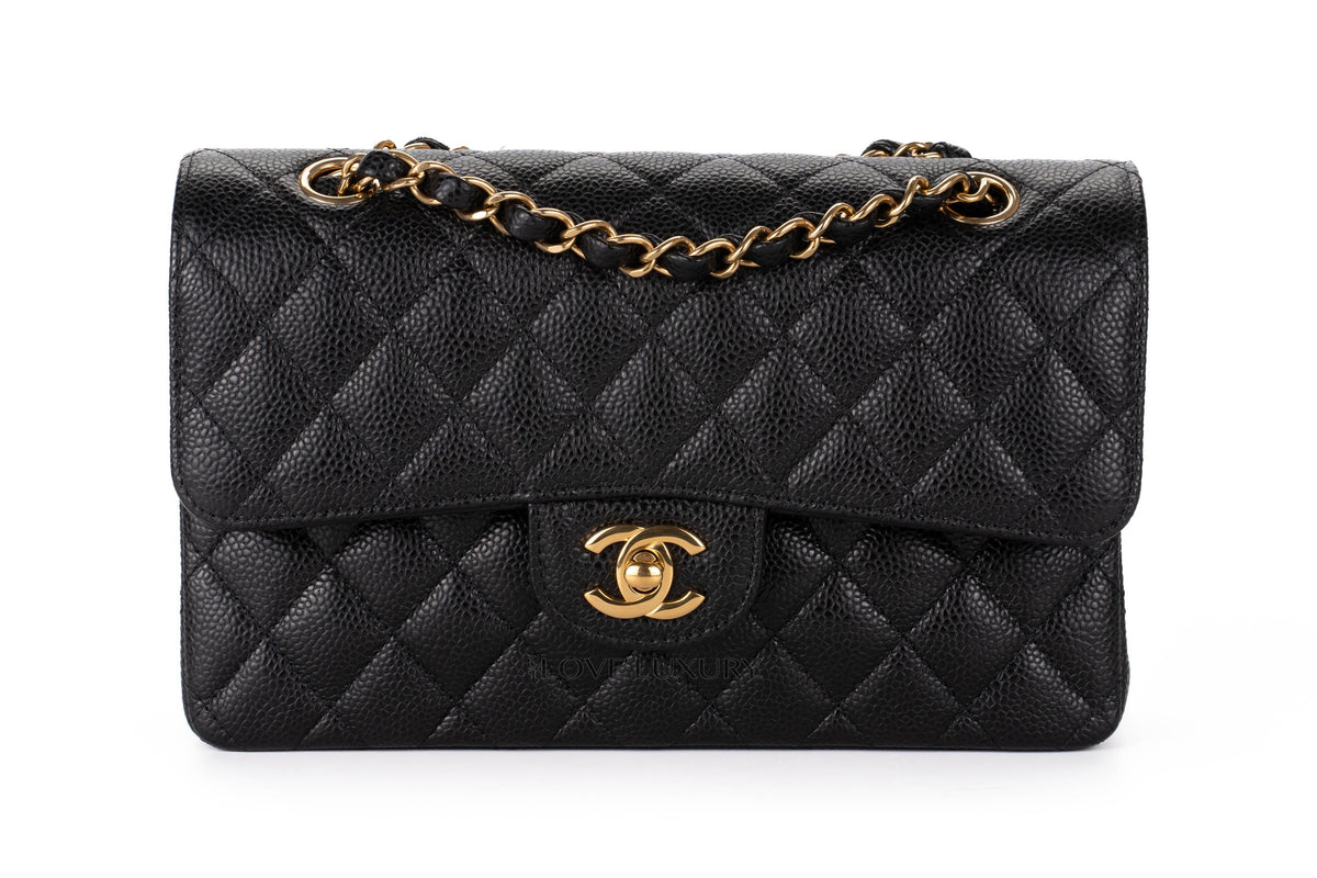 Chanel Small Classic Flap Black Caviar Gold Hardware - view 1