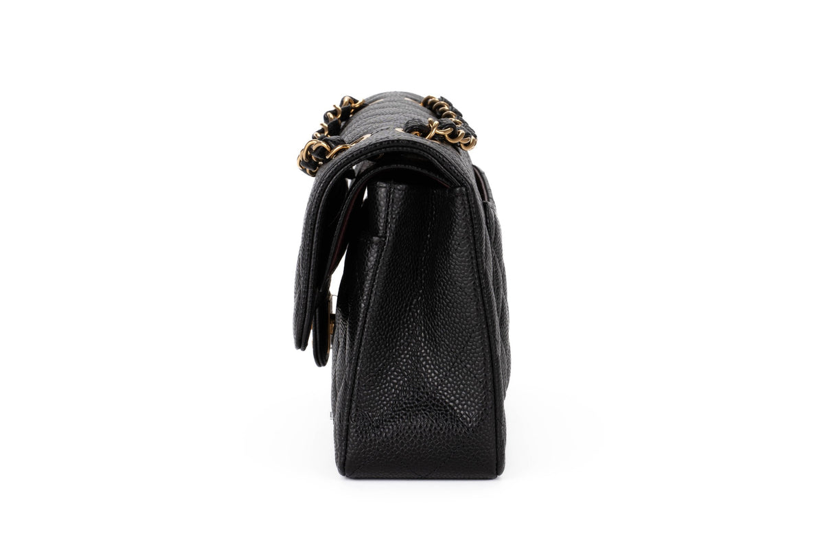 Chanel Small Classic Flap Black Caviar Gold Hardware - view 4