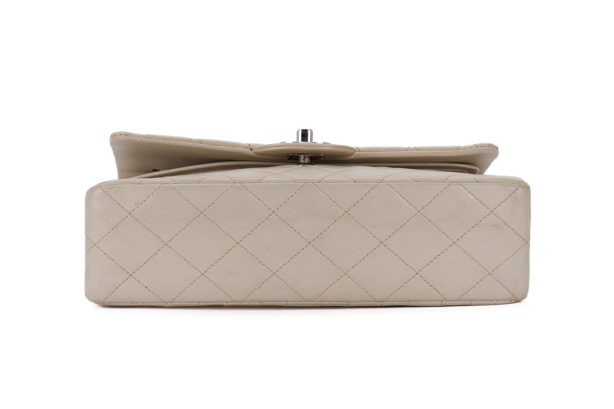 Chanel Small Classic Flap Vintage Light Grey Silver Hardware - view 6