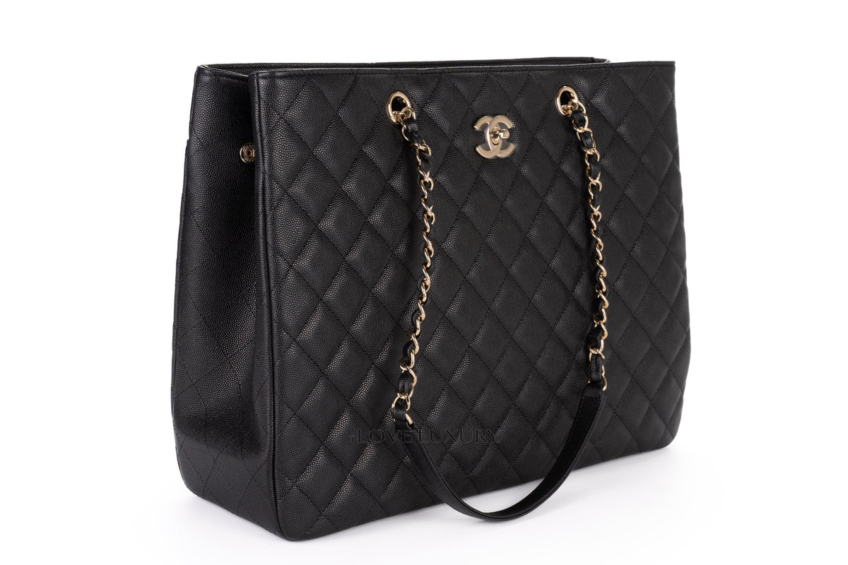 Chanel Tote Timeless Black Caviar Gold Hardware - view 2