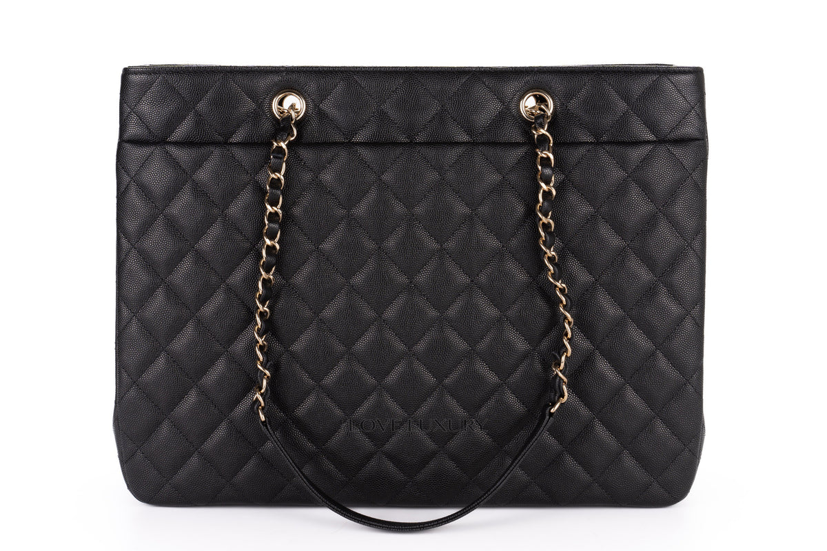 Chanel Tote Timeless Black Caviar Gold Hardware - view 3