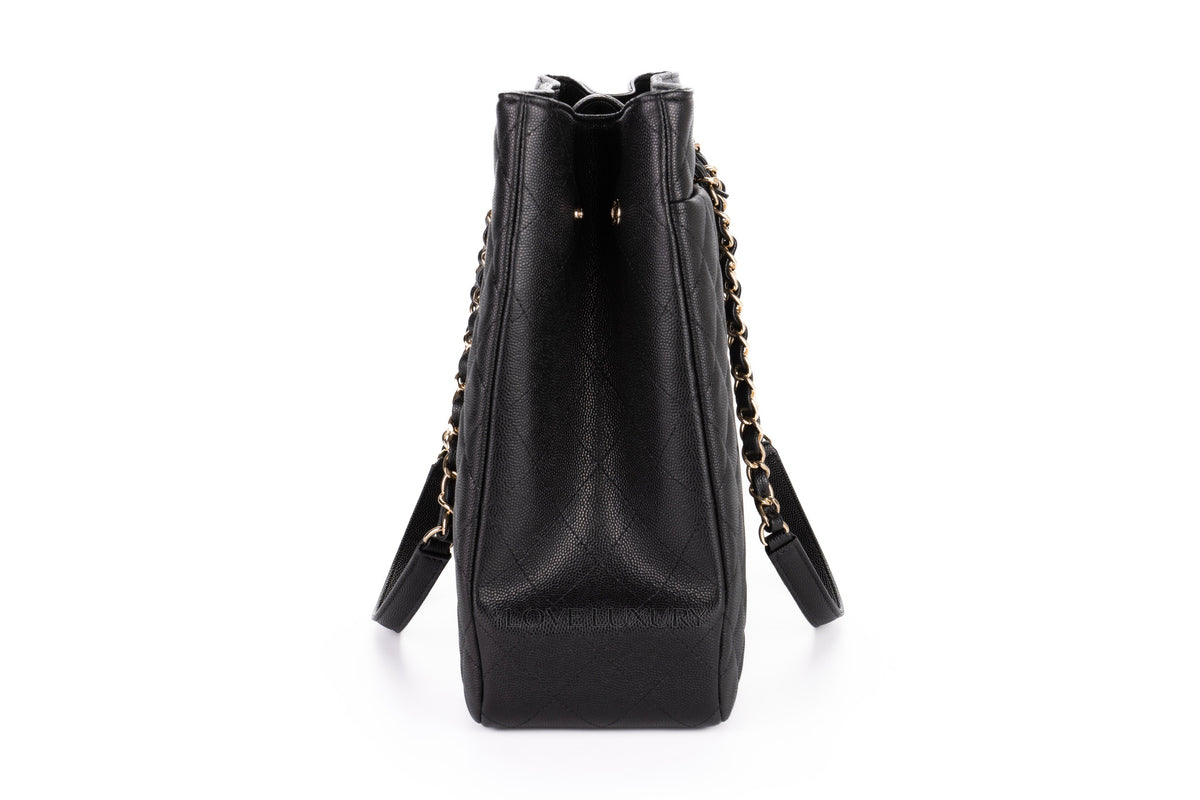 Chanel Tote Timeless Black Caviar Gold Hardware - view 4