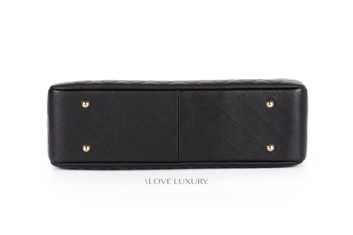 Chanel Tote Timeless Black Caviar Gold Hardware - view 6