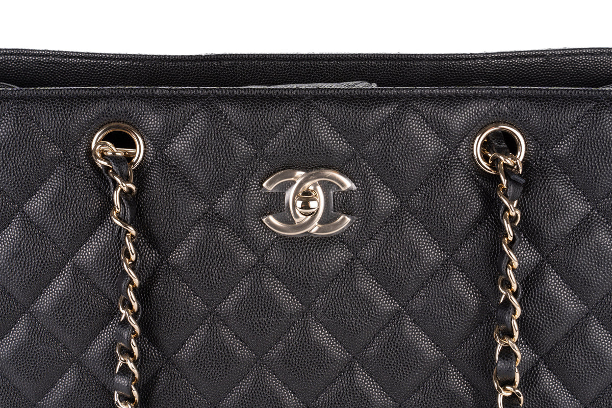 Chanel Tote Timeless Black Caviar Gold Hardware - view 9