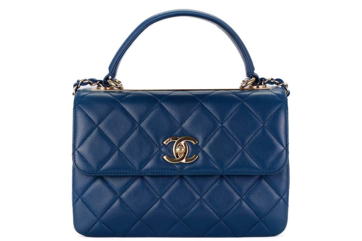Chanel Trendy Cc Blue Lambskin Light Gold Hardware - view 1