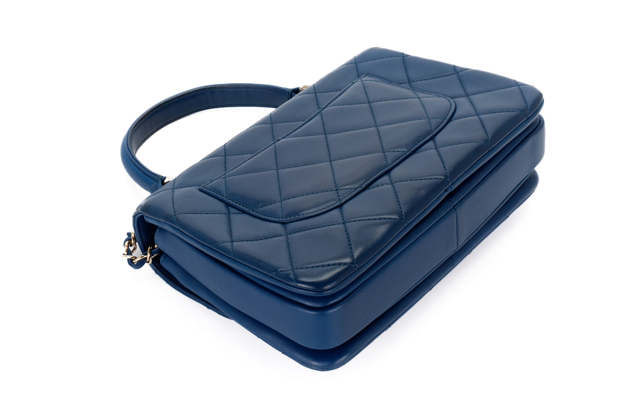 Chanel Trendy Cc Blue Lambskin Light Gold Hardware - view 14
