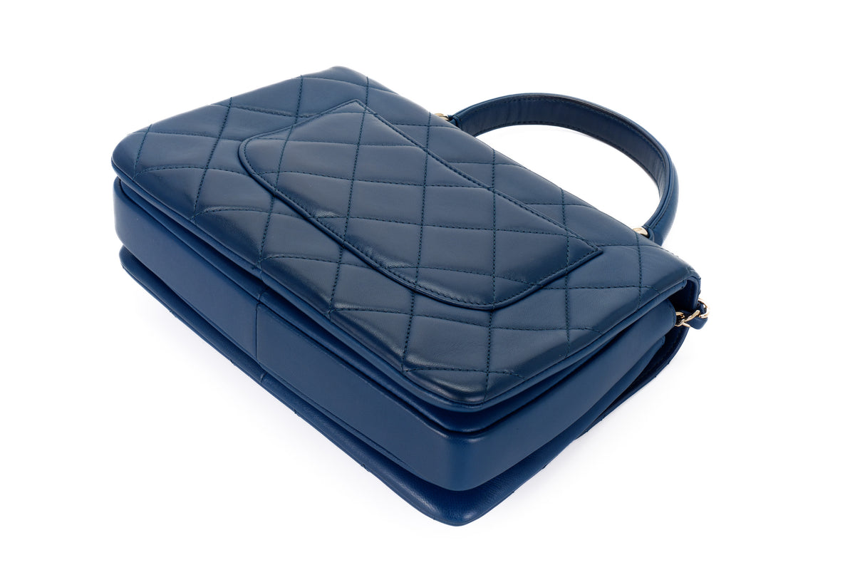 Chanel Trendy Cc Blue Lambskin Light Gold Hardware - view 15