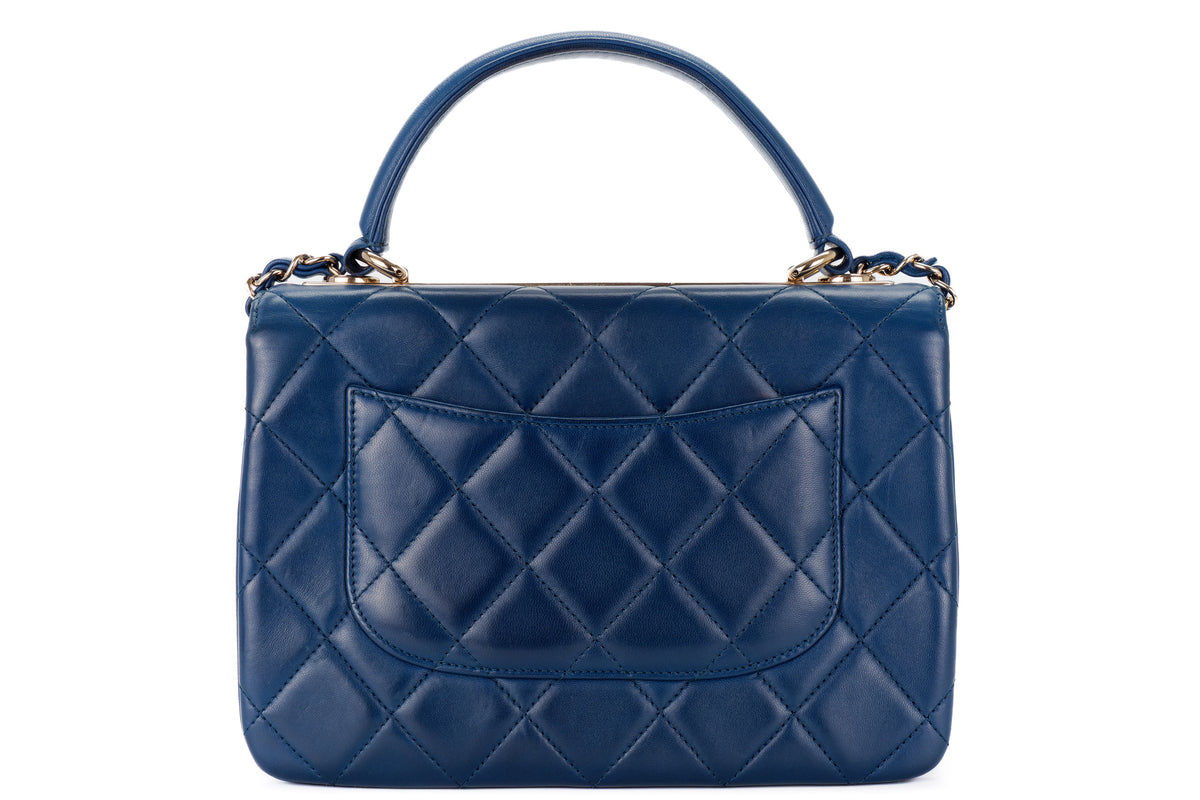 Chanel Trendy Cc Blue Lambskin Light Gold Hardware - view 3