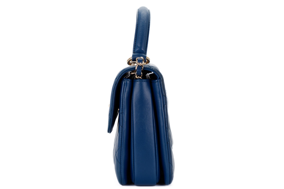 Chanel Trendy Cc Blue Lambskin Light Gold Hardware - view 4