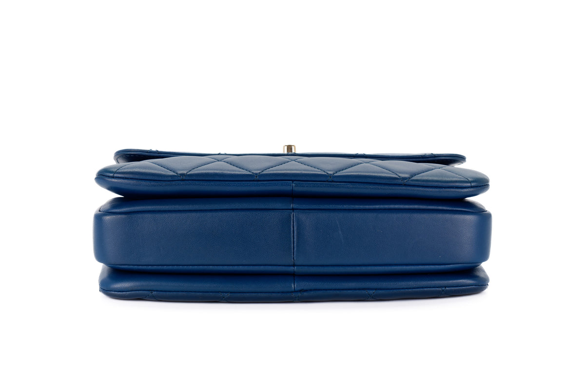Chanel Trendy Cc Blue Lambskin Light Gold Hardware - view 6