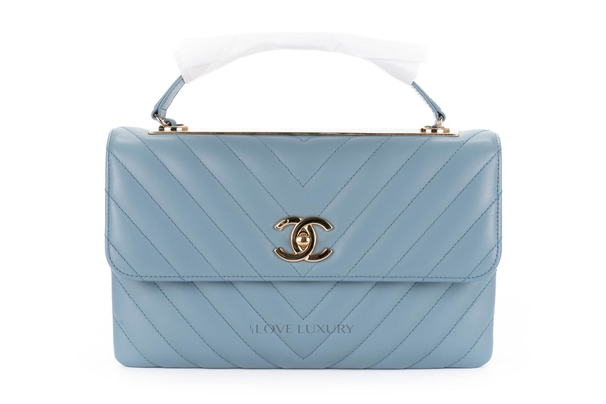 Chanel Trendy Cc Powder Blue Light Gold Hardware - view 1