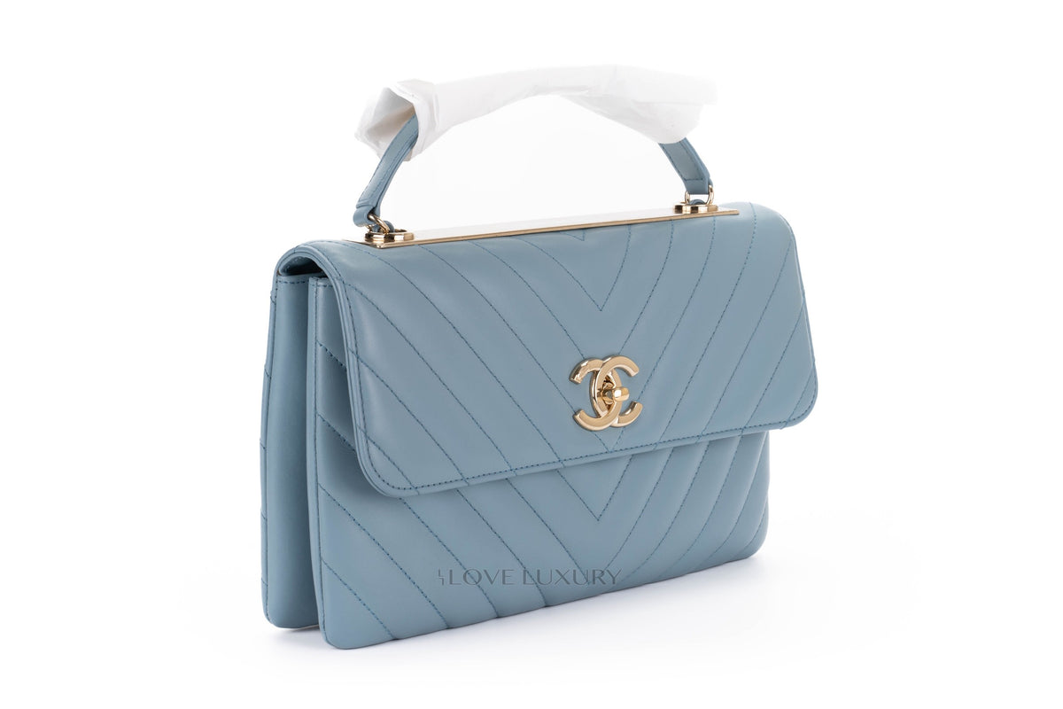Chanel Trendy Cc Powder Blue Light Gold Hardware - view 2