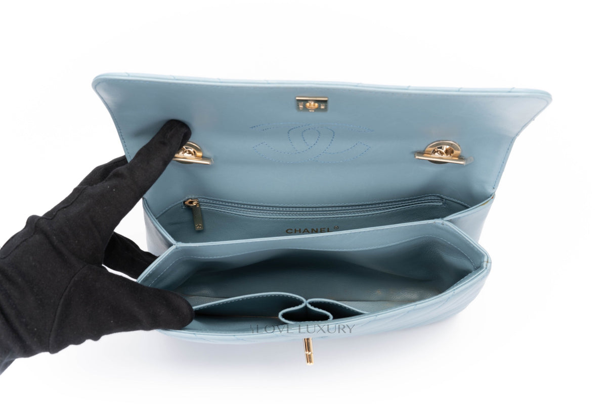 Chanel Trendy Cc Powder Blue Light Gold Hardware - view 9