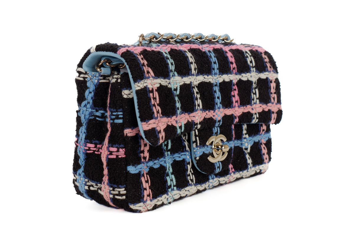 Chanel Mini Rectangular Bag Quilted Multicolour Tweed - view 2