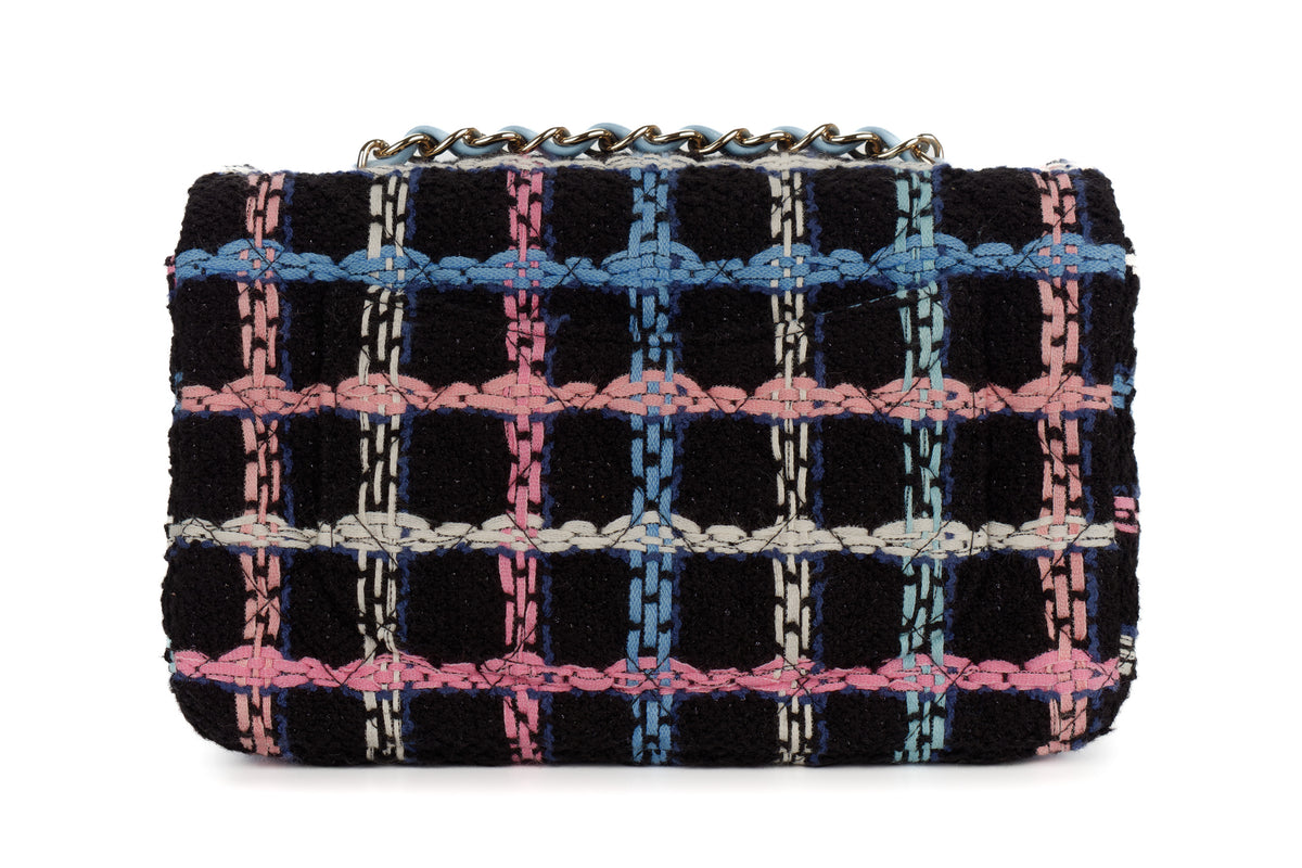 Chanel Mini Rectangular Bag Quilted Multicolour Tweed - view 3