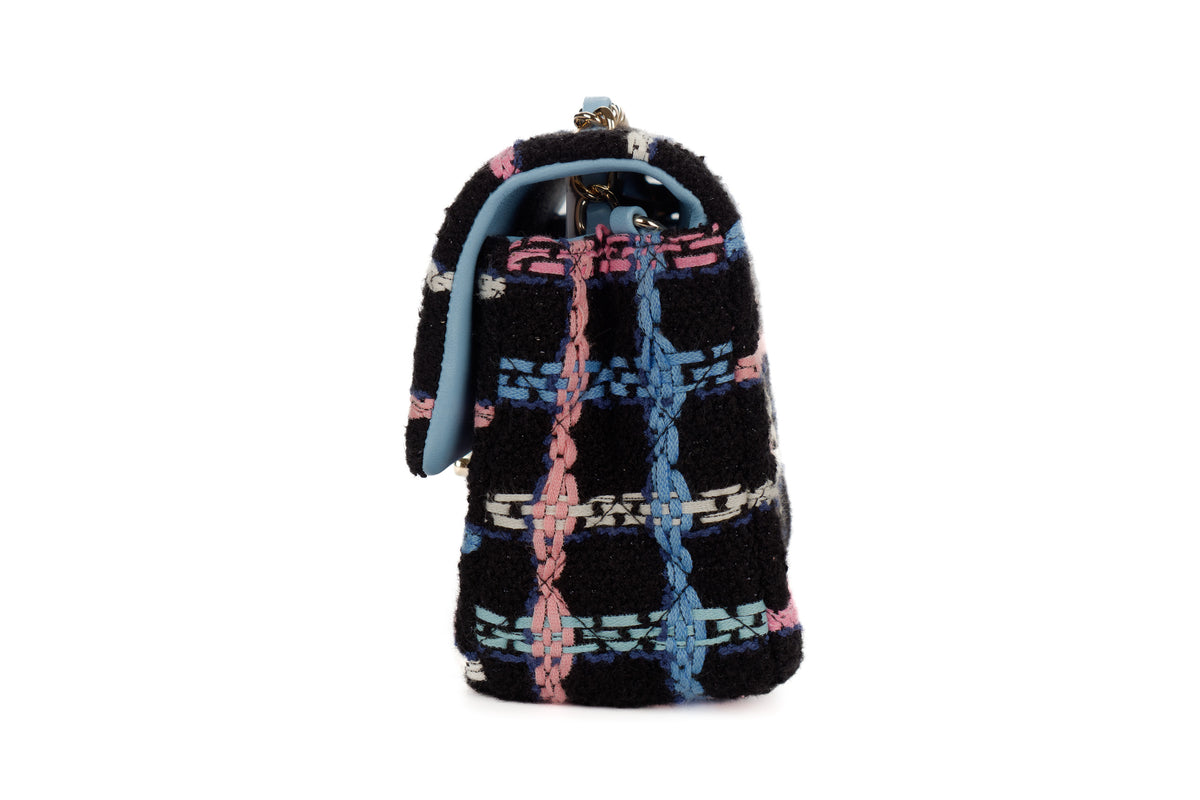 Chanel Mini Rectangular Bag Quilted Multicolour Tweed - view 4