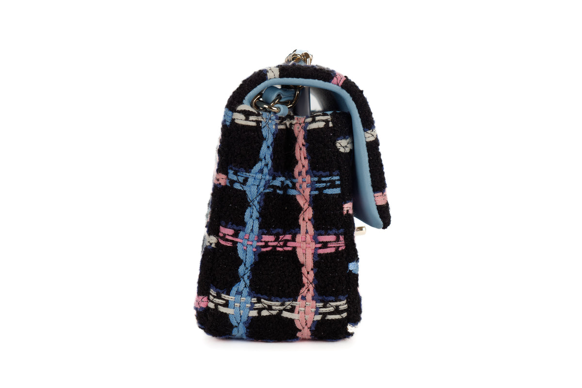 Chanel Mini Rectangular Bag Quilted Multicolour Tweed - view 5