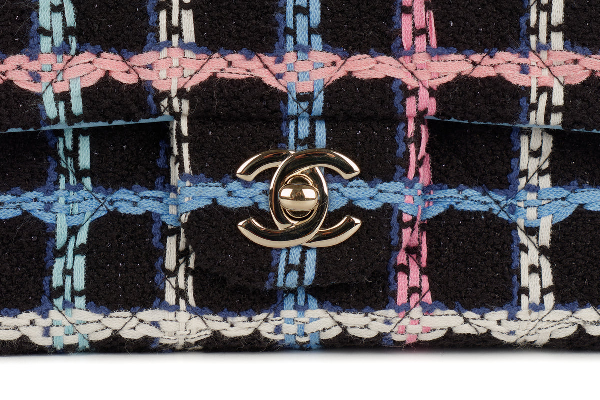 Chanel Mini Rectangular Bag Quilted Multicolour Tweed - view 7