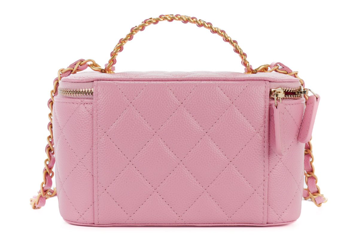 Chanel Vanity Pink Caviar Gold Hardware - view 3