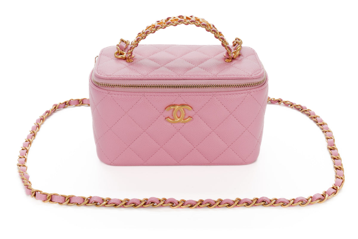 Chanel Vanity Pink Caviar Gold Hardware - view 8
