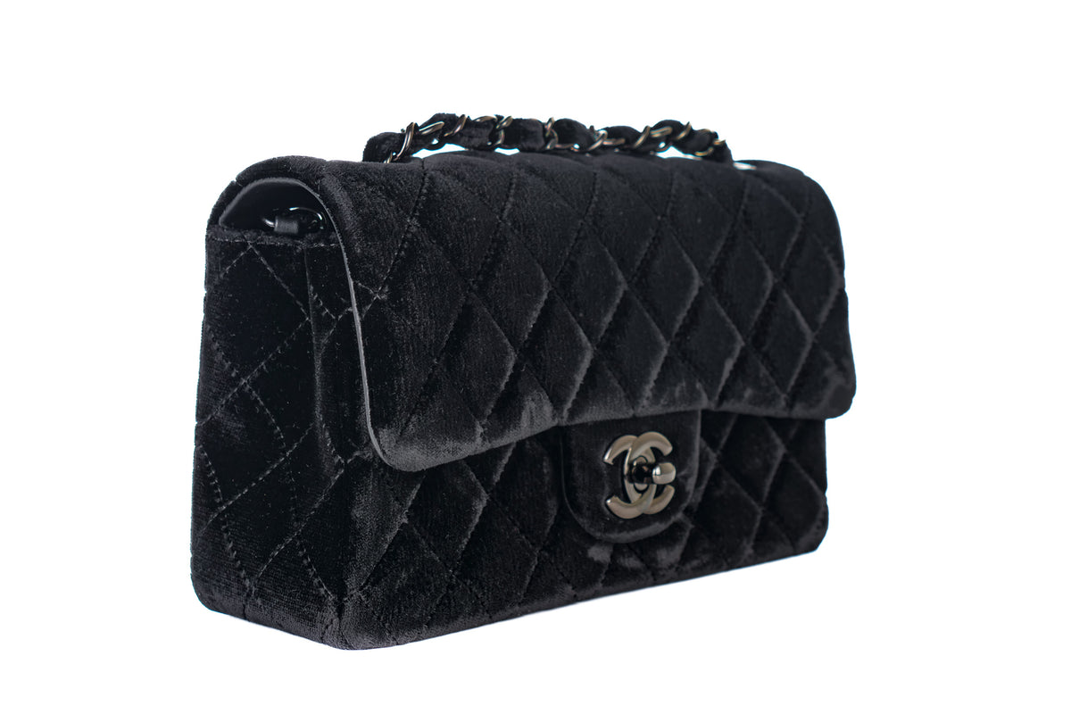 Chanel Mini Rectangular Bag So black Velvet - view 2