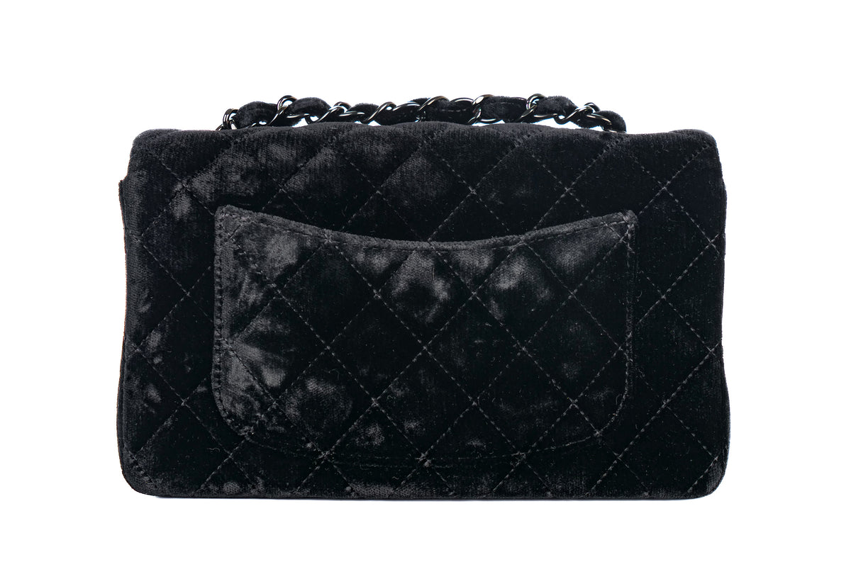 Chanel Mini Rectangular Bag So black Velvet - view 3