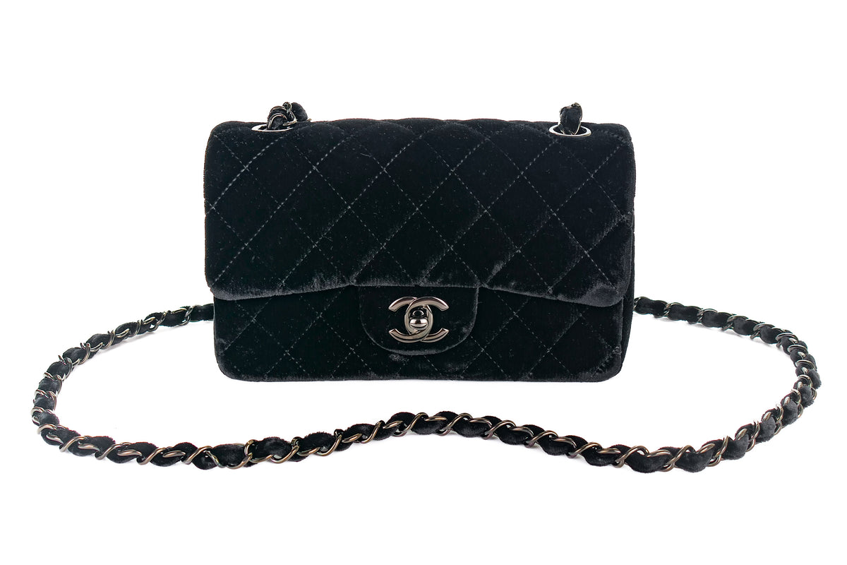 Chanel Mini Rectangular Bag So black Velvet - view 8