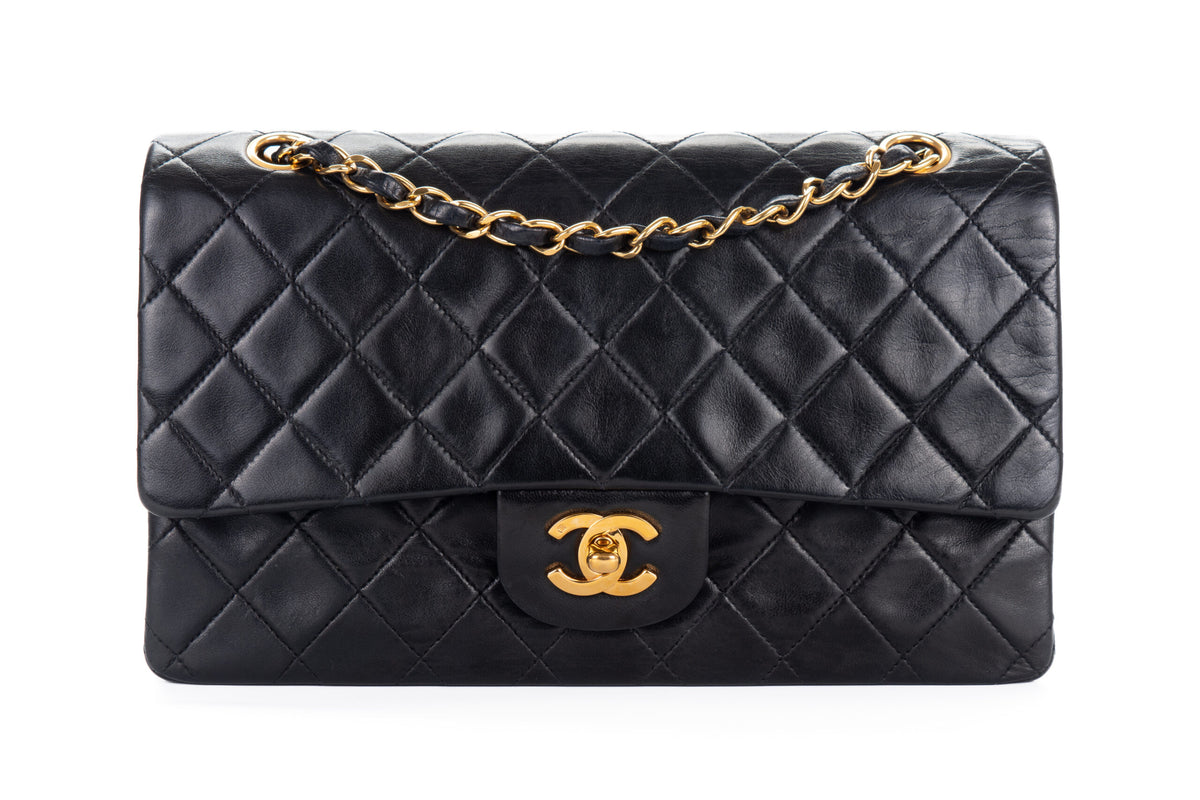 Chanel Medium Classic Flap Vintage Black Lambskin Gold Hardware - view 1
