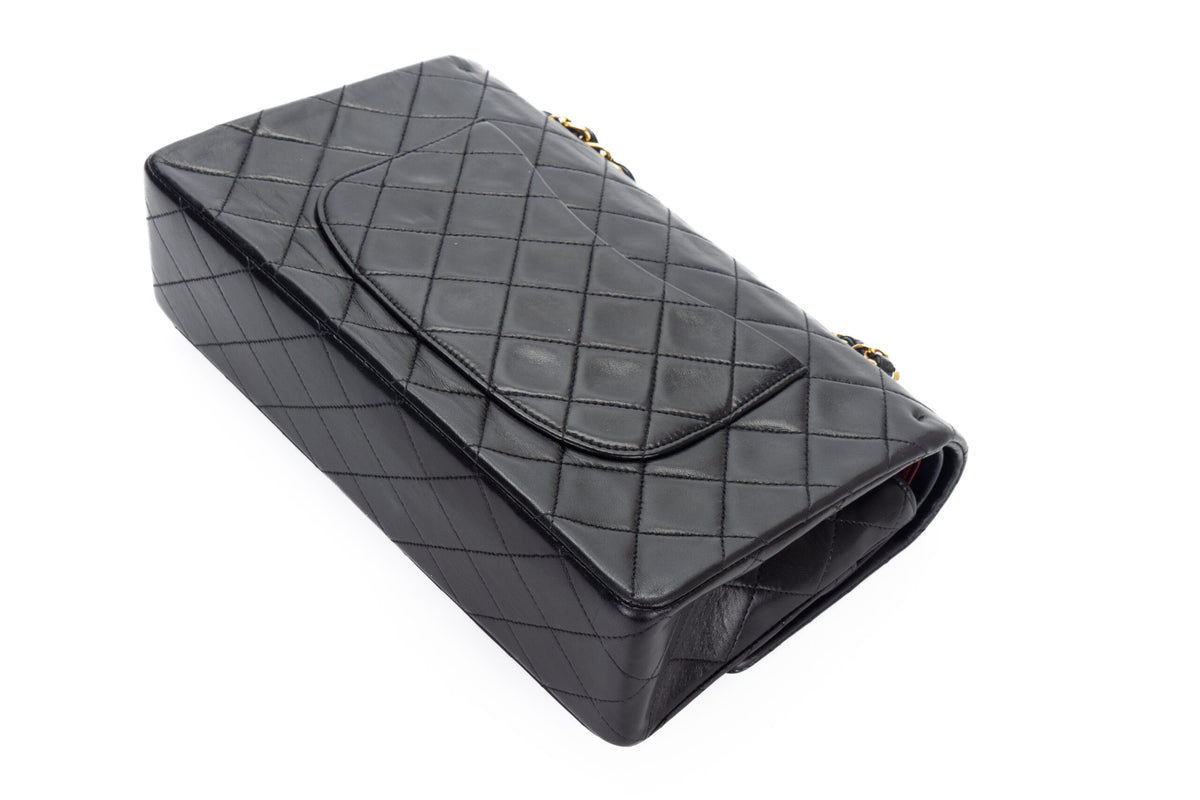 Chanel Medium Classic Flap Vintage Black Lambskin Gold Hardware - view 14